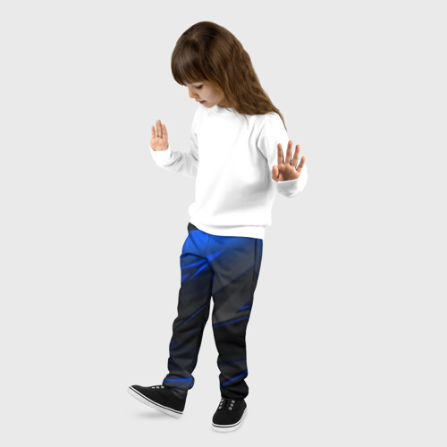 Детские брюки 3D Blue and Black, цвет 3D печать - фото 3