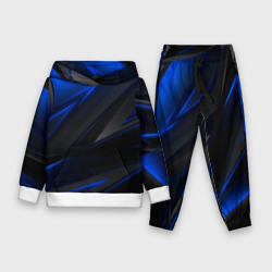 Детский костюм с толстовкой 3D Blue and Black