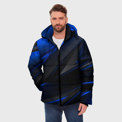 Мужская зимняя куртка 3D Blue and Black - фото 2