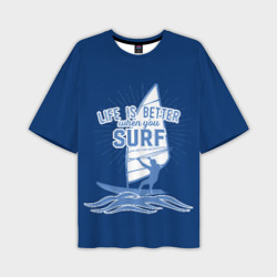 Мужская футболка oversize 3D Surf