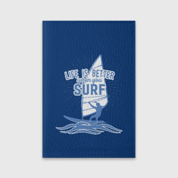 Обложка для паспорта матовая кожа Surf