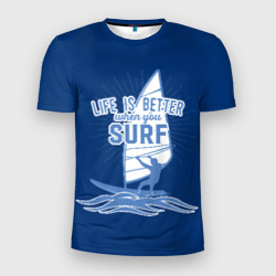 Мужская Спортивная футболка 3D Surf
