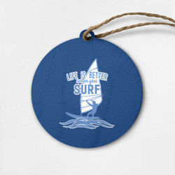 Деревянная игрушка круг Surf