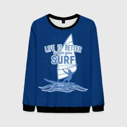 Мужской свитшот 3D Surf