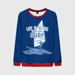 Мужской свитшот 3D Surf