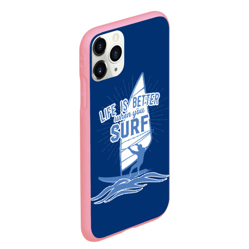 Чехол для iPhone 11 Pro Max матовый Surf, цвет баблгам - фото 3