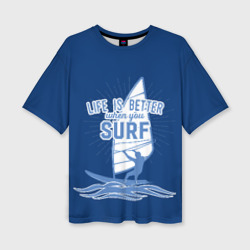 Женская футболка oversize 3D Surf