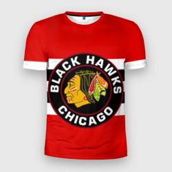 Мужская футболка 3D Slim Chicago Blackhawks