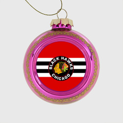 Стеклянный ёлочный шар Chicago Blackhawks