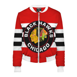 Женский бомбер 3D Chicago Blackhawks