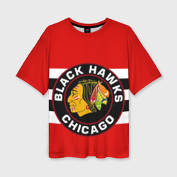 Женская футболка oversize 3D Chicago Blackhawks