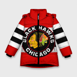 Зимняя куртка для девочек 3D Chicago Blackhawks