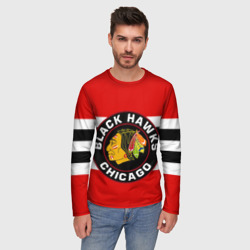 Мужской лонгслив 3D Chicago Blackhawks - фото 2