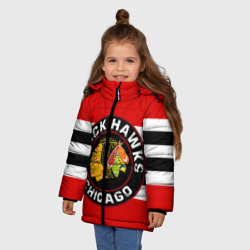 Зимняя куртка для девочек 3D Chicago Blackhawks - фото 2