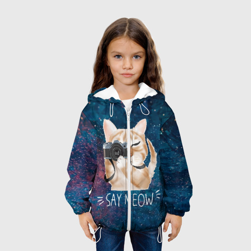 Детская куртка 3D Say Meow, цвет белый - фото 4