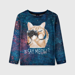 Детский лонгслив 3D Say Meow