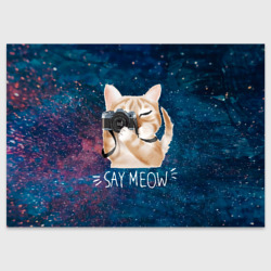 Say Meow – Поздравительная открытка с принтом купить