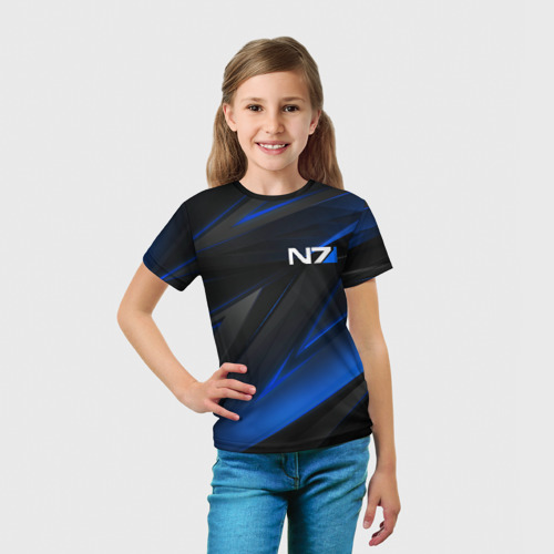 Детская футболка 3D Mass Effect N7, цвет 3D печать - фото 5