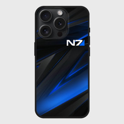Чехол силиконовый для Apple iPhone 15 Pro матовый Mass Effect N7