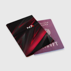 Обложка для паспорта матовая кожа Mass Effect N7 Масс эффект Н7 - фото 2