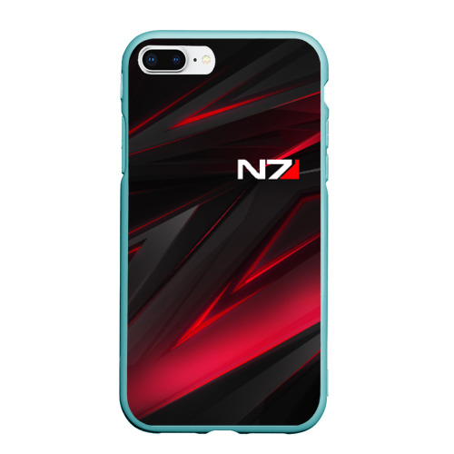 Чехол для iPhone 7Plus/8 Plus матовый Mass Effect N7 Масс эффект Н7, цвет мятный