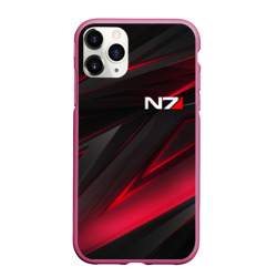 Чехол для iPhone 11 Pro Max матовый Mass Effect N7 Масс эффект Н7