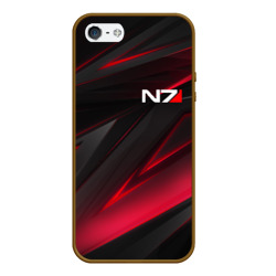 Чехол для iPhone 5/5S матовый Mass Effect N7 Масс эффект Н7