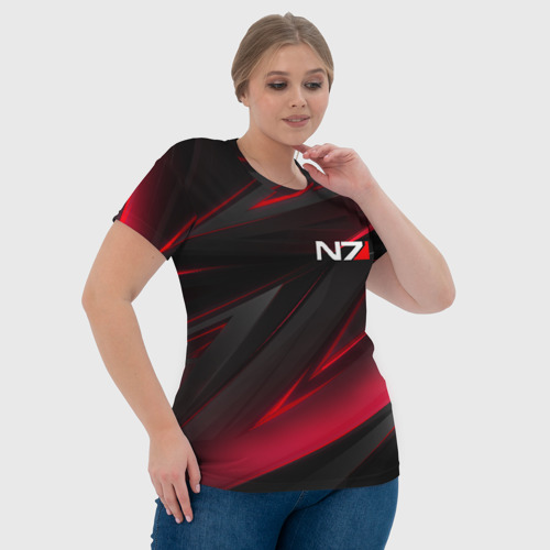 Женская футболка 3D Mass Effect N7 Масс эффект Н7, цвет 3D печать - фото 6