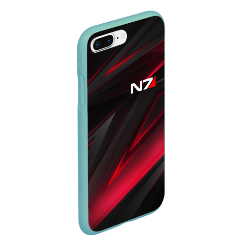 Чехол для iPhone 7Plus/8 Plus матовый Mass Effect N7 Масс эффект Н7, цвет мятный - фото 3