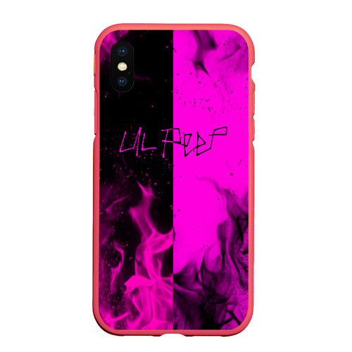 Чехол для iPhone XS Max матовый LIL PEEP, цвет красный