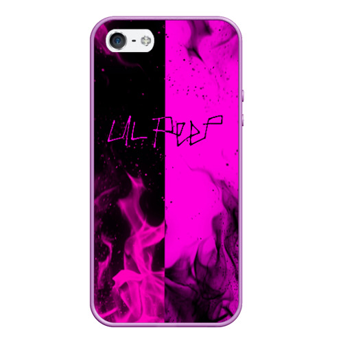 Чехол для iPhone 5/5S матовый LIL PEEP, цвет сиреневый