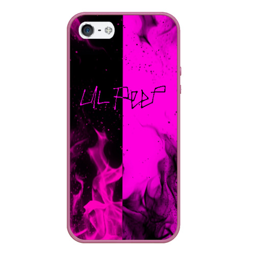 Чехол для iPhone 5/5S матовый LIL PEEP, цвет розовый