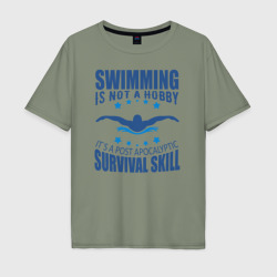 Мужская футболка хлопок Oversize Swimming is not a hobby