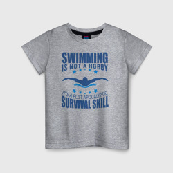 Детская футболка хлопок Swimming is not a hobby