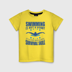 Детская футболка хлопок Swimming is not a hobby
