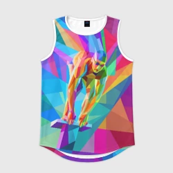 Мужская спортивная майка 3D Пловец