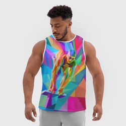 Мужская спортивная майка 3D Пловец - фото 2