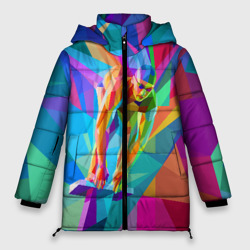 Пловец – Женская зимняя куртка Oversize с принтом купить