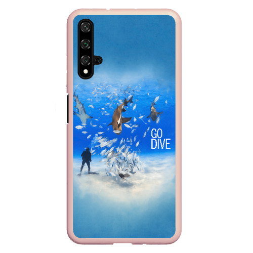 Чехол для Honor 20 Go Dive, цвет светло-розовый