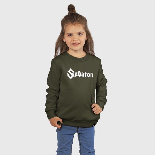 Детский свитшот хлопок Sabaton, цвет хаки - фото 3