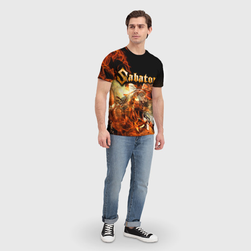 Мужская футболка 3D с принтом Sabaton, вид сбоку #3