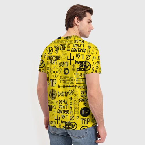 Мужская футболка 3D с принтом Twenty One pilots, вид сзади #2