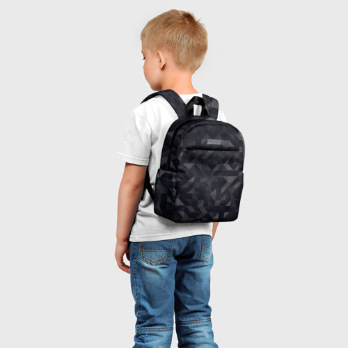 Детский рюкзак 3D с принтом Черный строгий стиль, фото на моделе #1