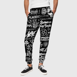 Лого рокерских групп – Мужские брюки 3D с принтом купить