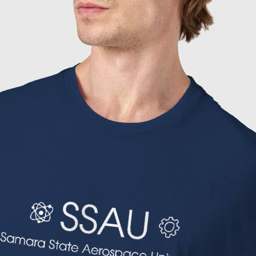 Мужская футболка хлопок SSAU (СГАУ им. Королёва) - фото 6