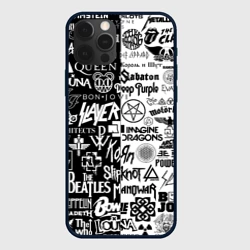 Чехол для iPhone 12 Pro Логотипы рок групп