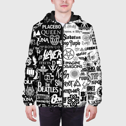 Мужская куртка 3D Логотипы рок групп, цвет 3D печать - фото 4