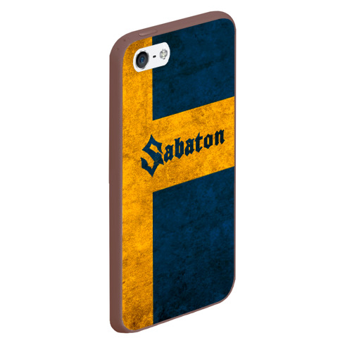 Чехол для iPhone 5/5S матовый Sabaton, цвет коричневый - фото 3