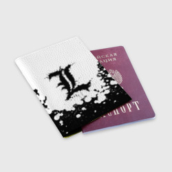 Обложка для паспорта матовая кожа L letter snow - фото 2