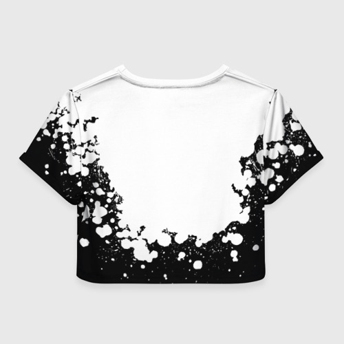 Женская футболка Crop-top 3D L letter snow, цвет 3D печать - фото 2